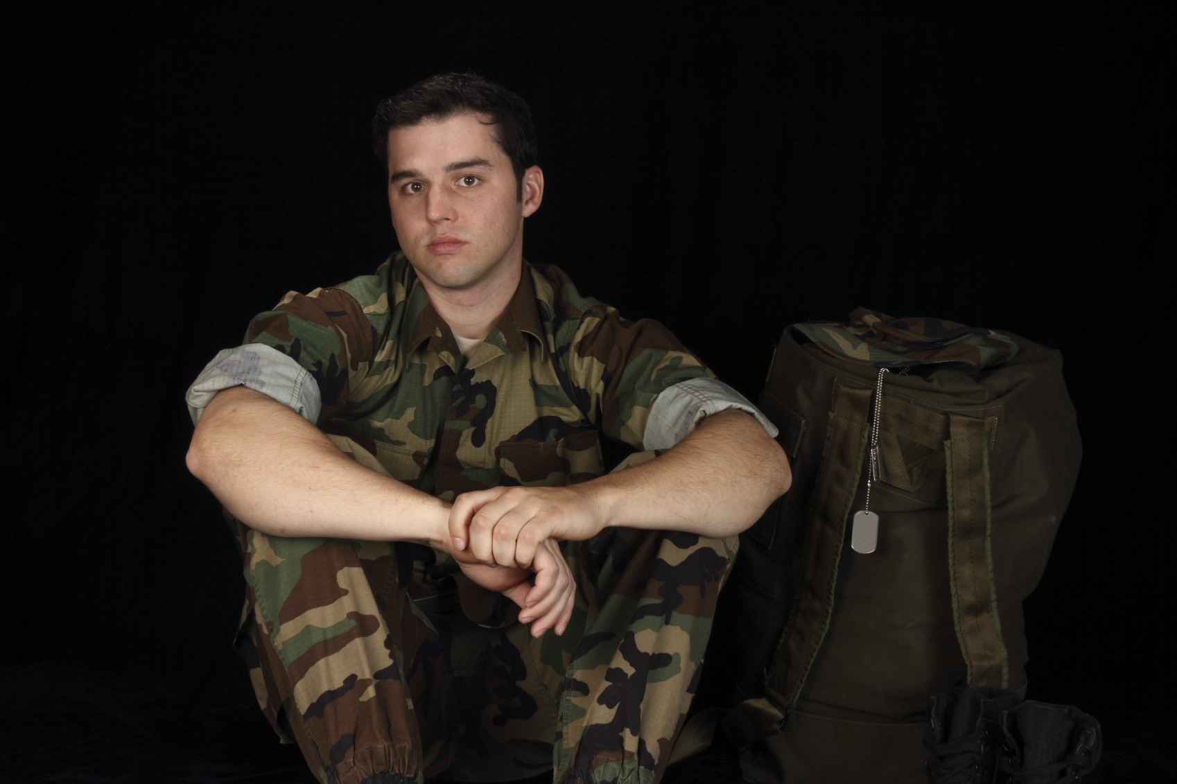Foto van een militair Foto van een militair