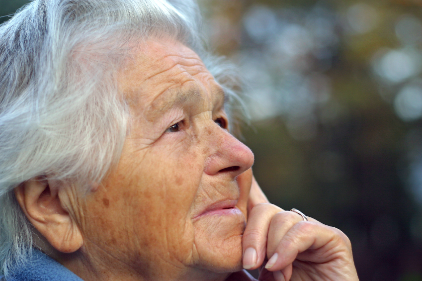 Foto van een oudere dame Foto van een oudere dame