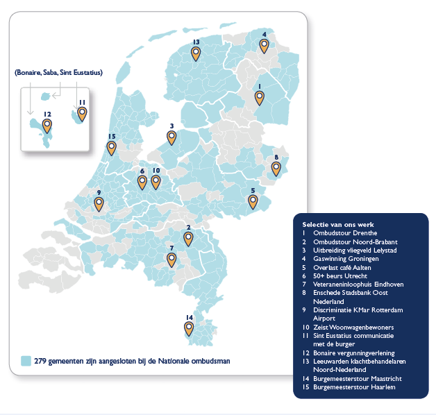 Foto landkaart met aangesloten gemeenten 2017 Foto landkaart met aangesloten gemeenten 2017