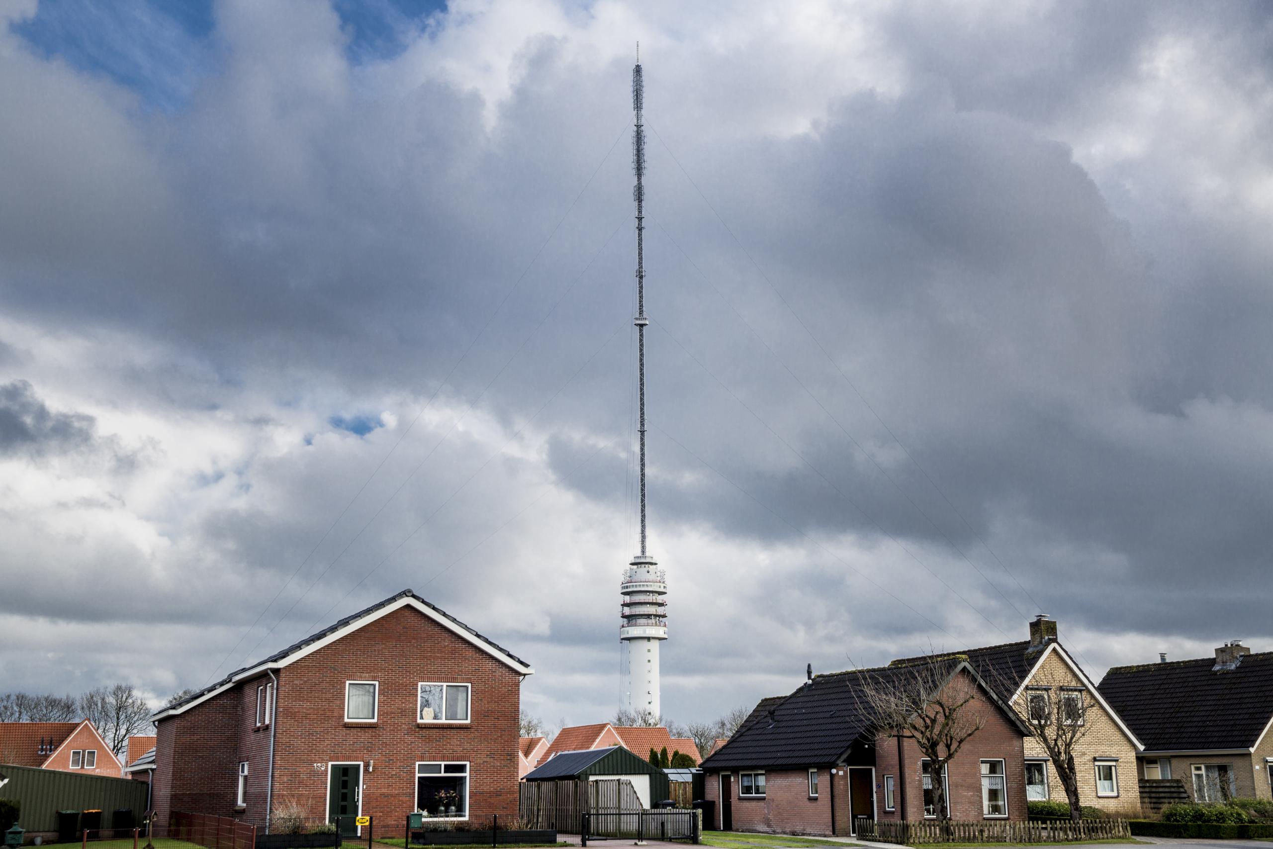 Foto van een zendmast Foto van een zendmast