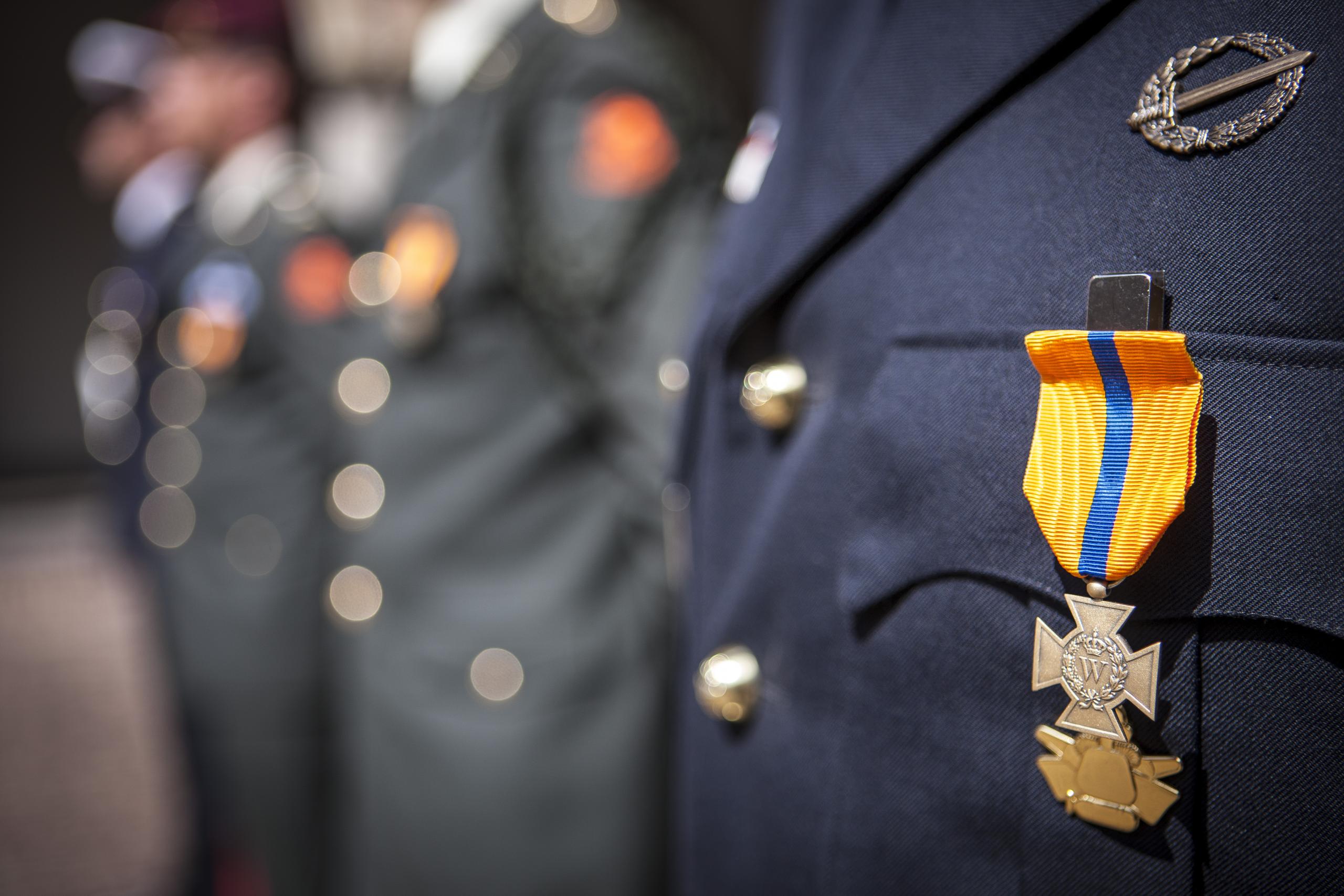 Foto van een bronzen kruis onderscheiding Foto van een bronzen kruis onderscheiding