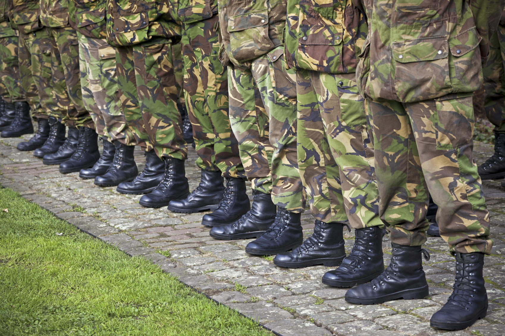 soldaten in een rij