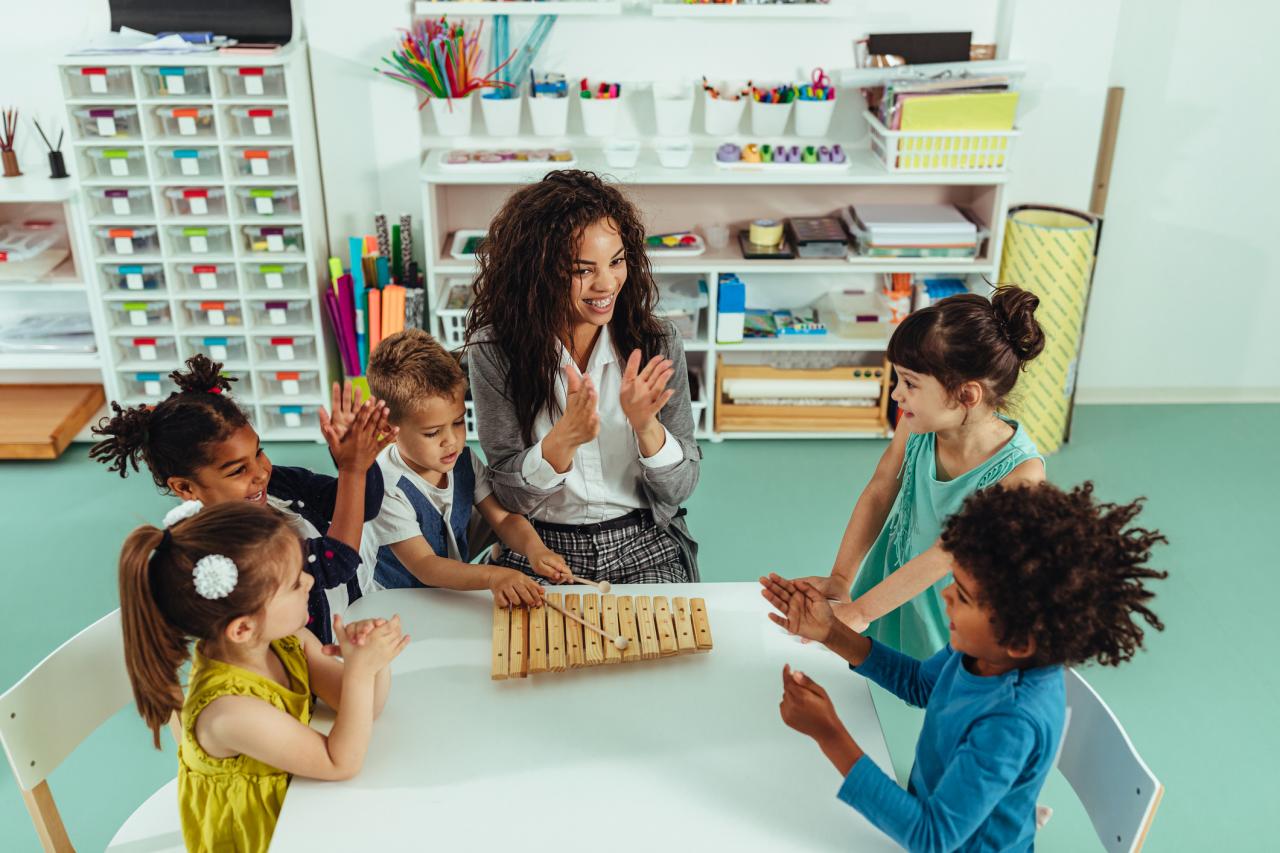 Kinderopvang muziek maken