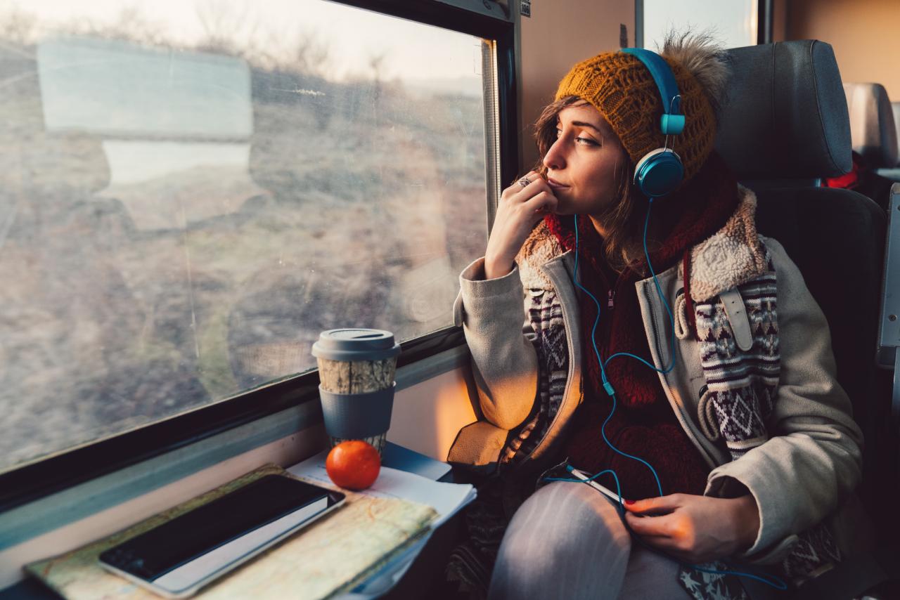 Student in de trein