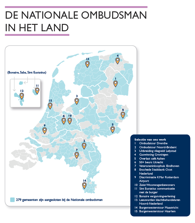 Landkaart met aangesloten gemeenten 2017