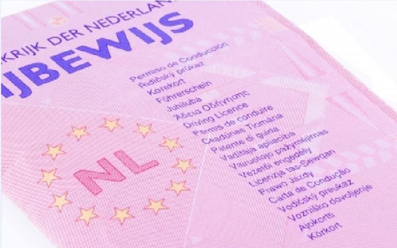 Foto van een Nederlands rijbewijs Foto van een Nederlands rijbewijs