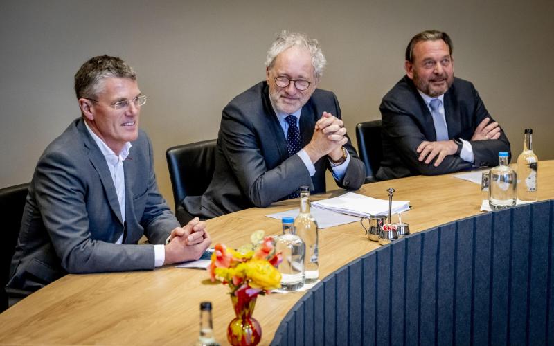 Pieter Duisenberg, Thom de Graaf en Reinier van Zutphen bij de informateurs