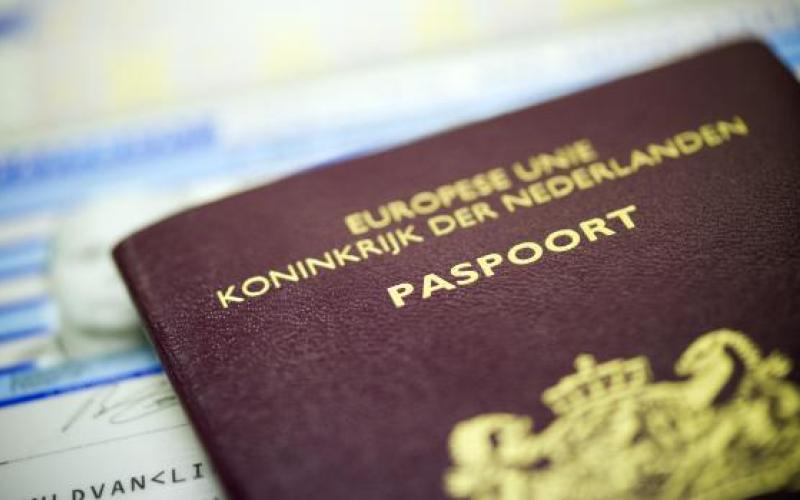 Foto van een paspoort