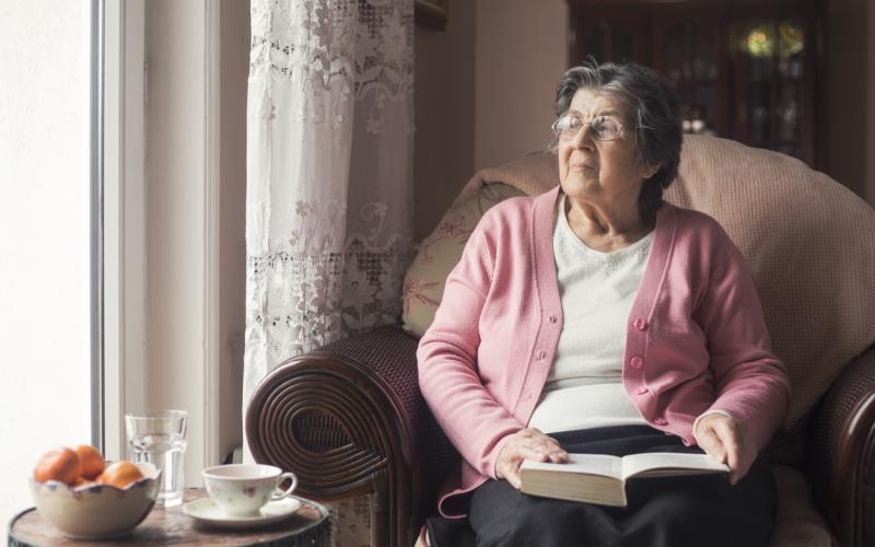 senior vrouw leest een boek senior vrouw leest een boek