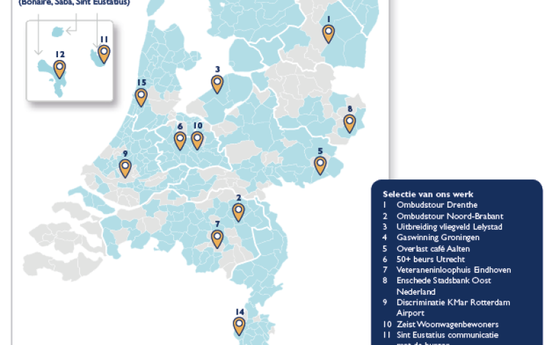 Foto landkaart met aangesloten gemeenten 2017
