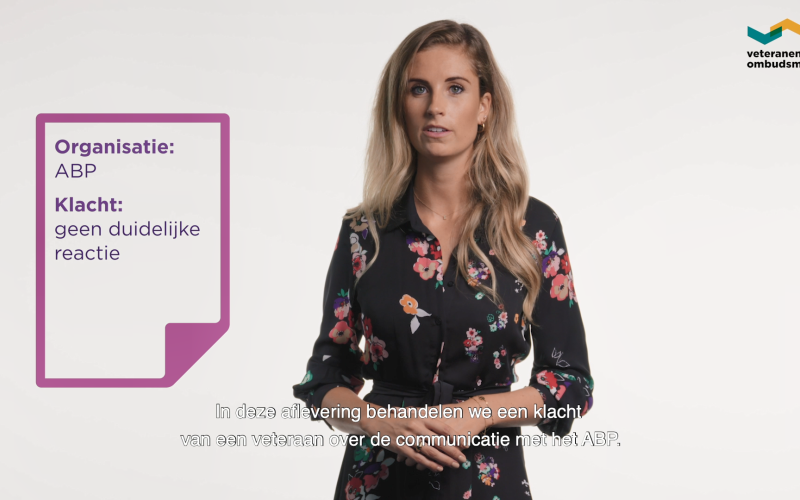 Lisa in beeld vertelt over een klacht over het ABP