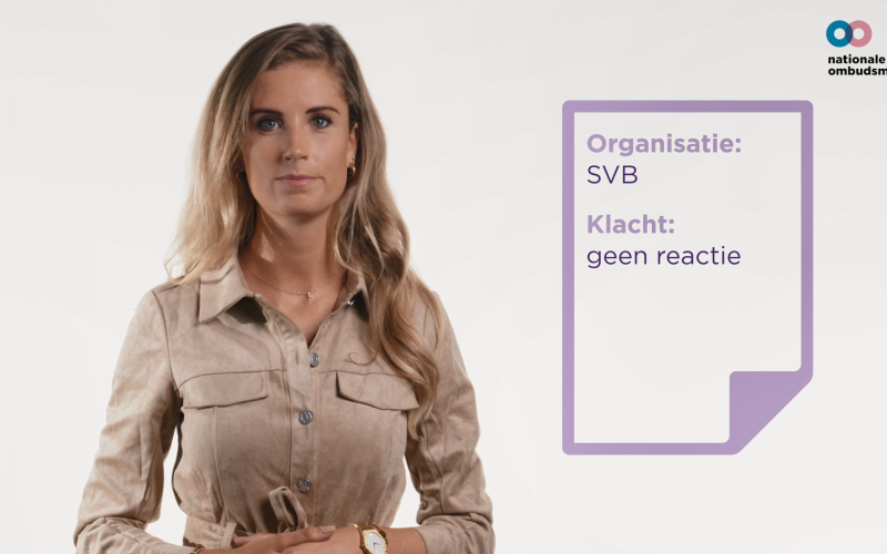 Lisa in beeld vertelt over een klacht over de SVB