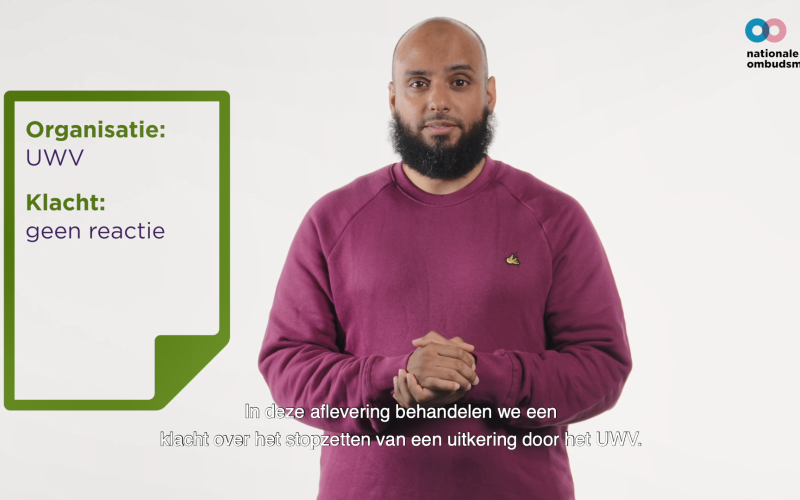 Mohamad in beeld vertelt over een klacht over het UWV