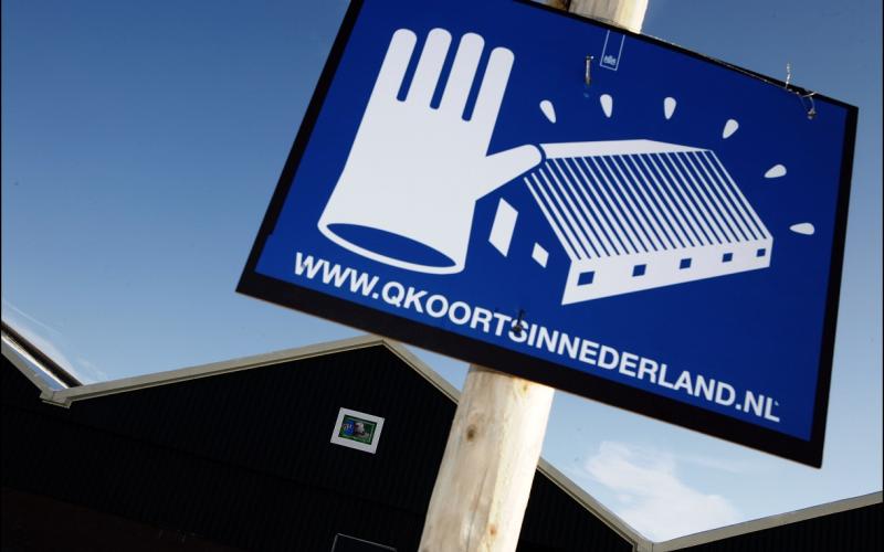 Bord Q-koorts in Nederland Bord Q-koorts in Nederland