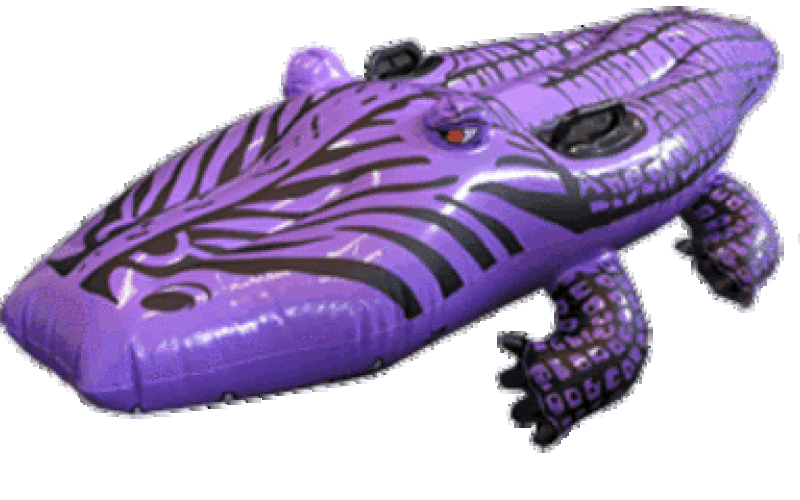 paarse krokodil van plastic