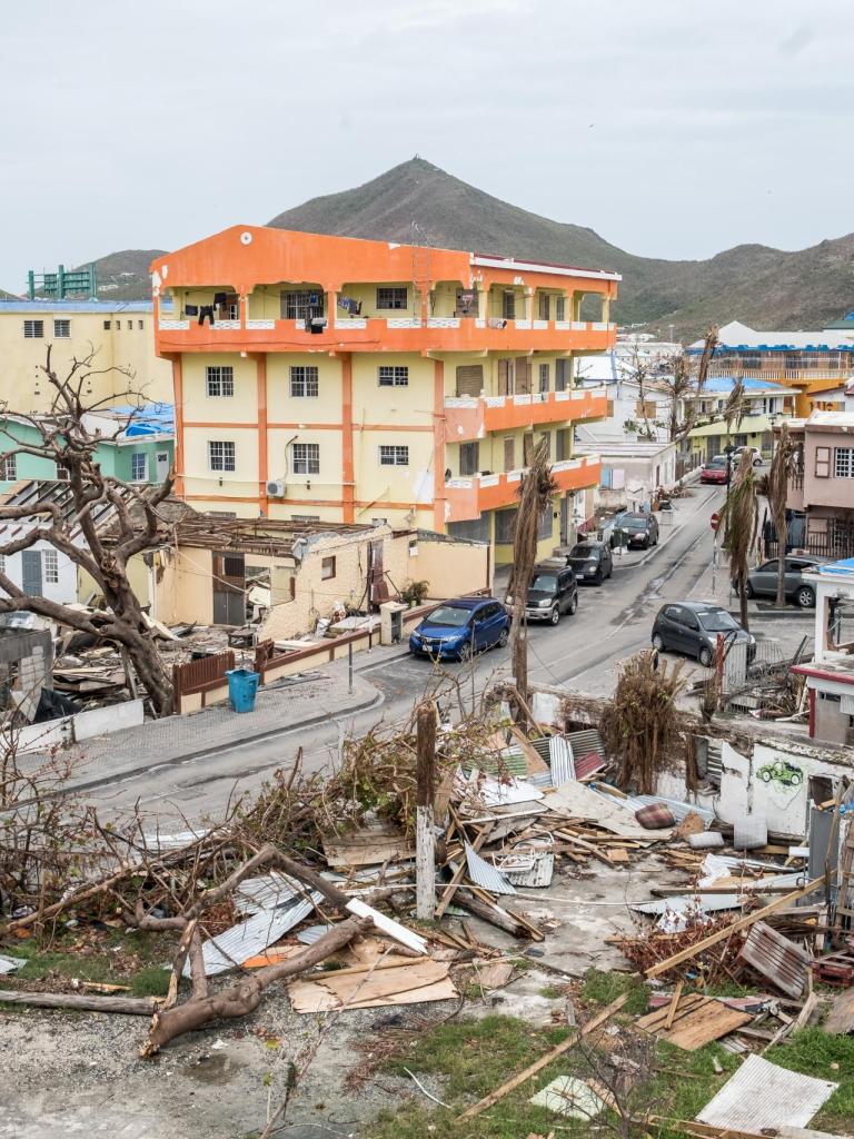 Sint Maarten verwoest na de orkaan Irma