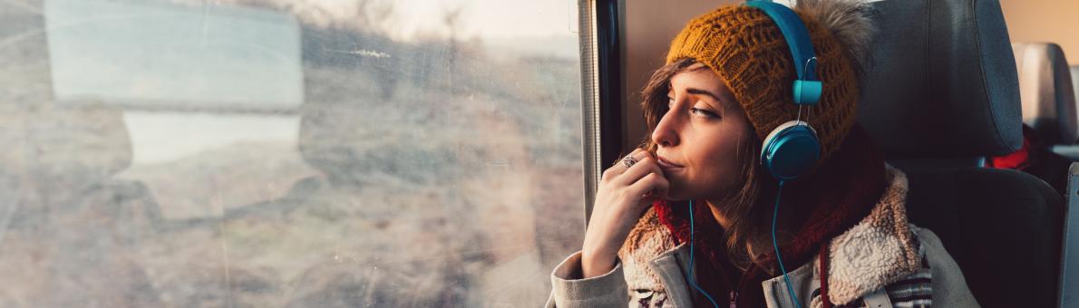 Student in de trein