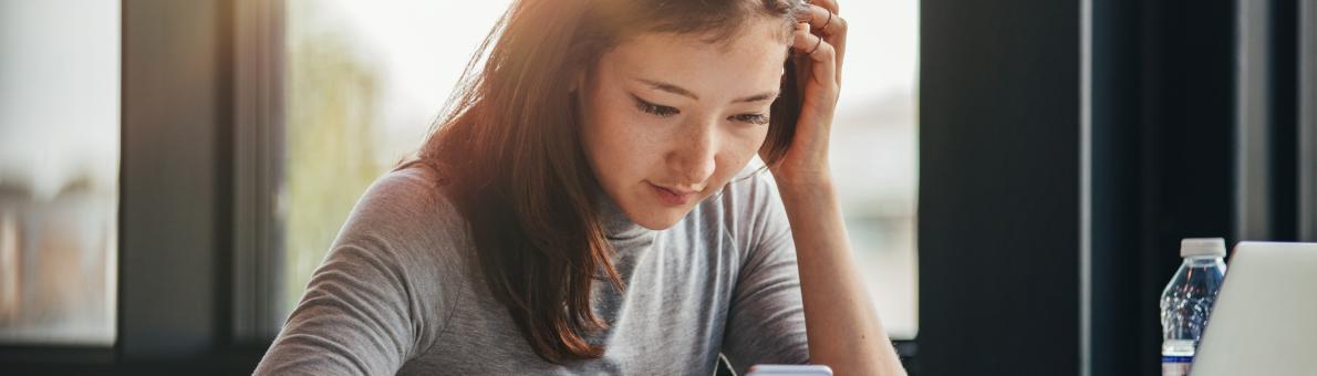 Studente met laptop