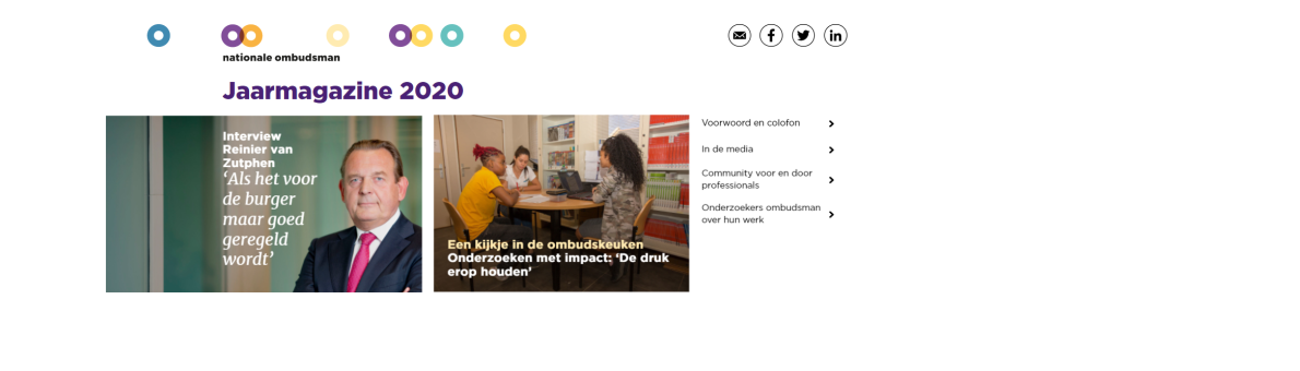 Voorpagina digitaal jaarmagazine 2020