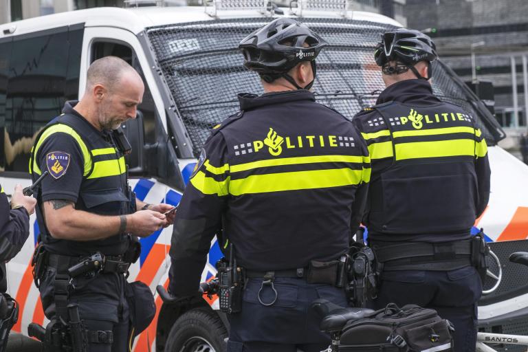 Politieagenten op straat